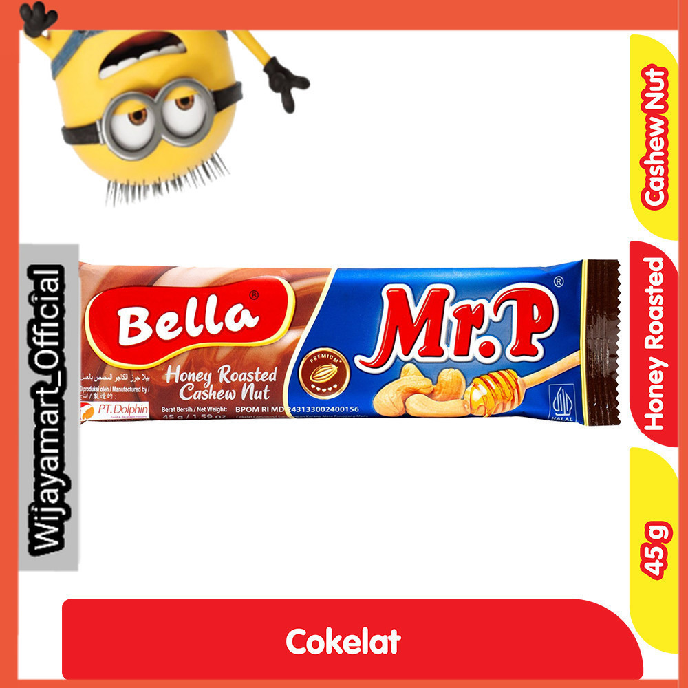 

Bella Mr. P Cokelat Batang Honey Roasted Cashew Nut 45 g