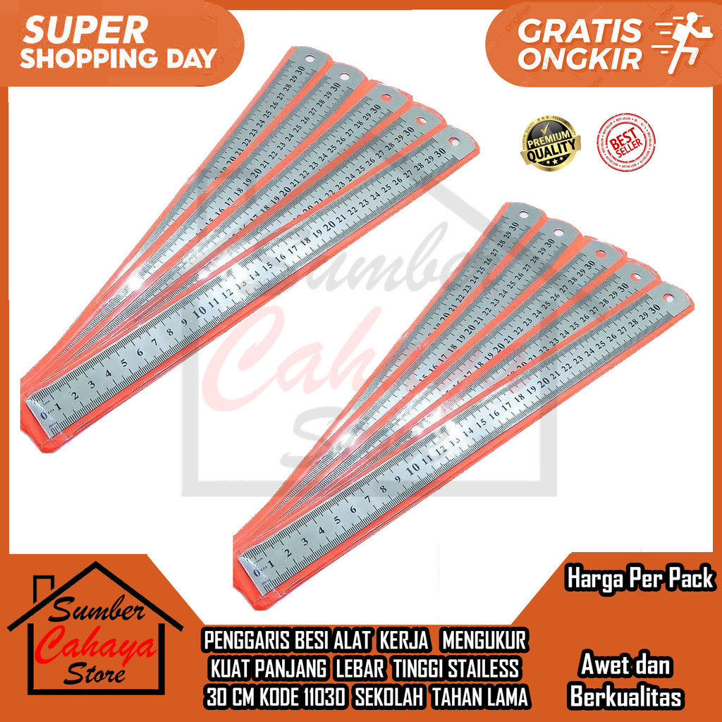 

Per Pack Mistar Peralatan Sekolah Kantor Alat Ukur Besi 30 Cm Metal Penggaris Template Lurus Alat Bantu Menggaris Bujur Busur Anak Peralatan Tulis Pengukur Ukur Uk Garis Penggariss Pengaris DSS Stenles Stenlis Stainlis Staynles