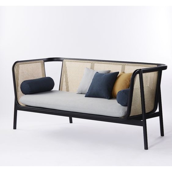 Kursi rotan asli modern, bench rotan terbaru kayu jati