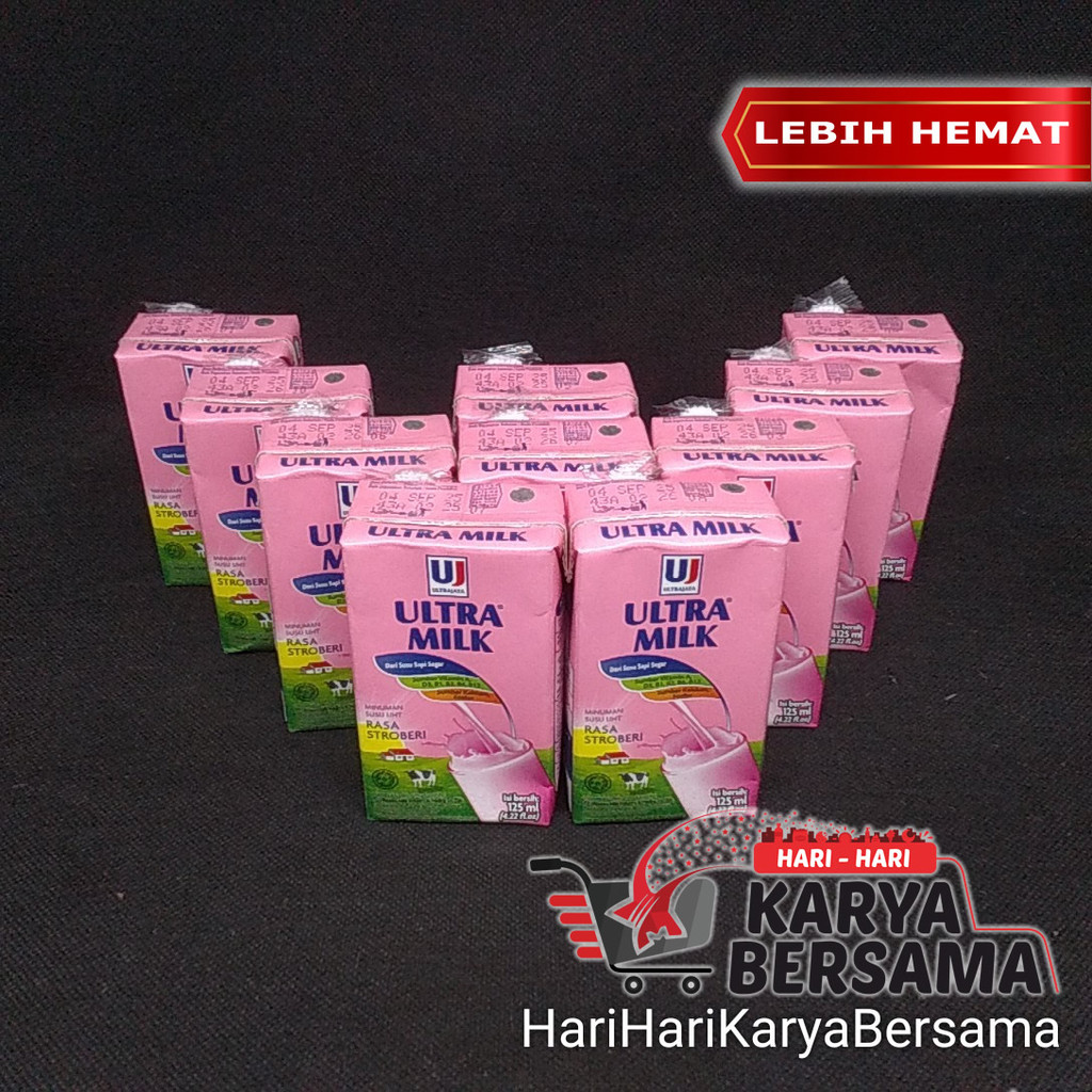

MINUMAN SUSU CAIR ULTRA MILK STRAWBERRY UHT PACK ISI 10'S X 125ML