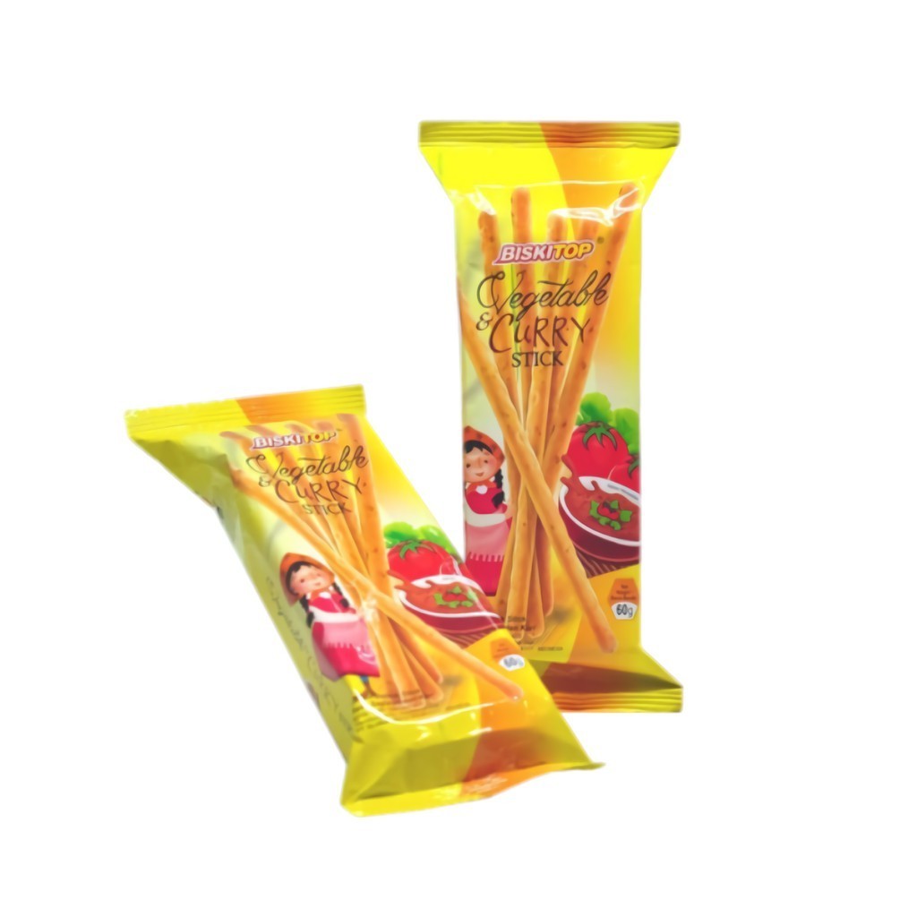

5 PCS BISKITOP - CURRY STICK 60g Biskuit Kue Kering Stik Anak Dewasa Enak Renyah Biscuit Rasa