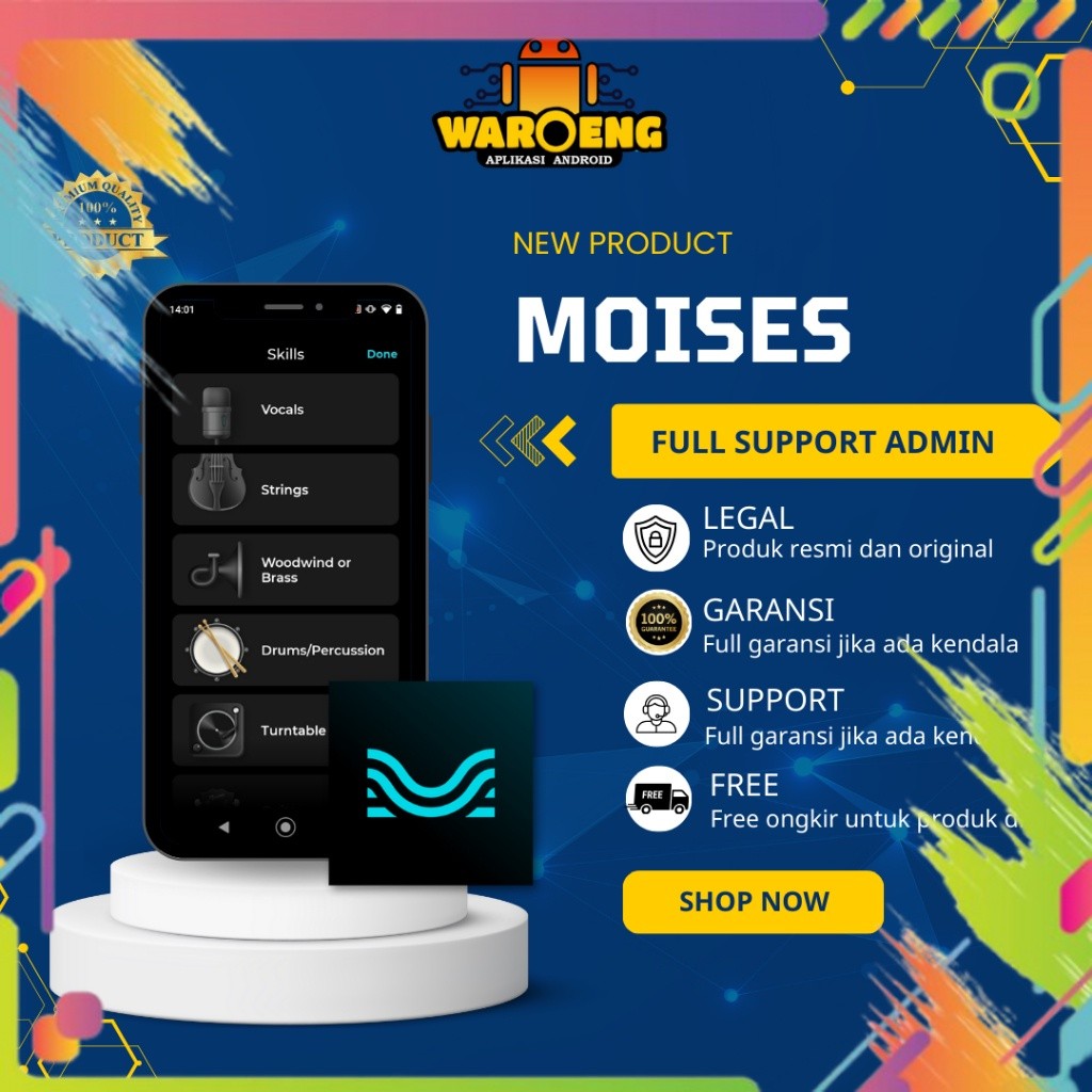 Beli 1 Gratis 1 Moises Premium No Trial Full Version Lifetime Bergaransi - The Musician's App | Voca