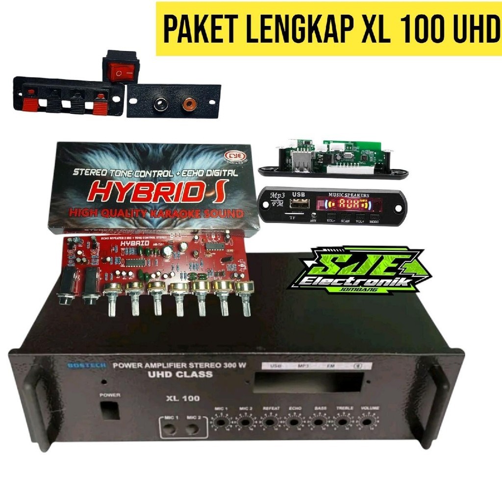 BOX XL 100 USB LENGKAT TONE CONTROL + MP3 BLUTOH Amplifier