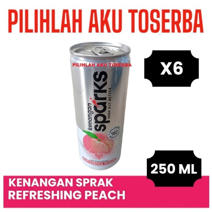 

Kenangan SPARKS PEACH Kaleng 250 ml - ( HARGA 6 Kaleng )