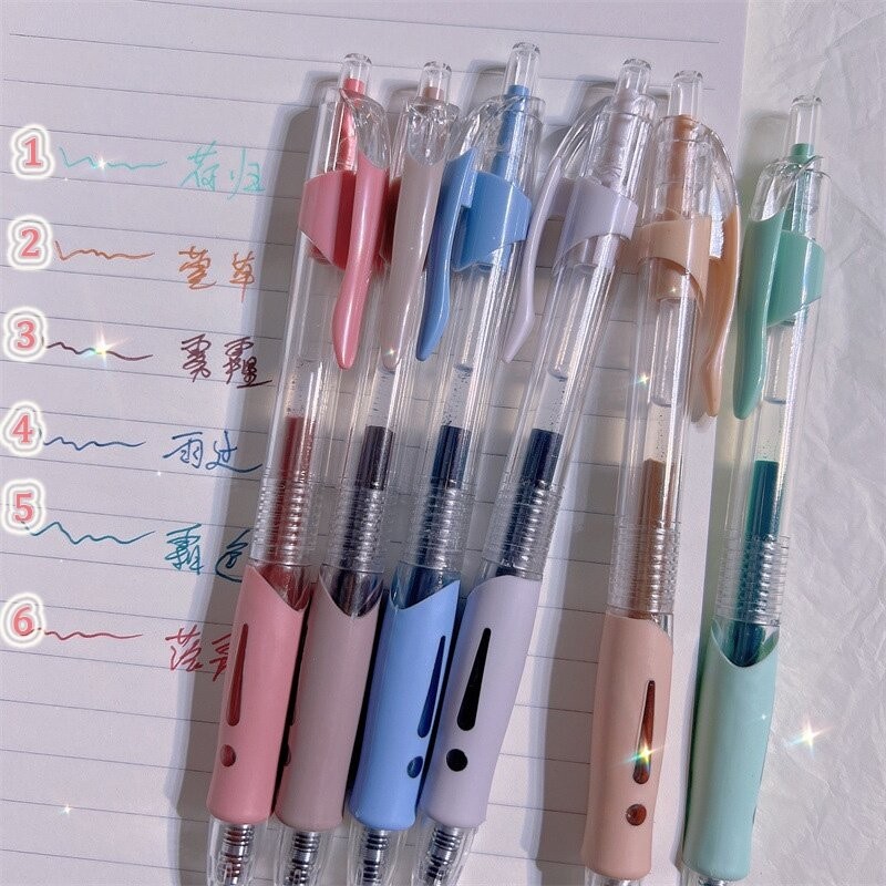 

0.5mm 6 Colors Gel Pen Ins Student School Office Stationary Supplies