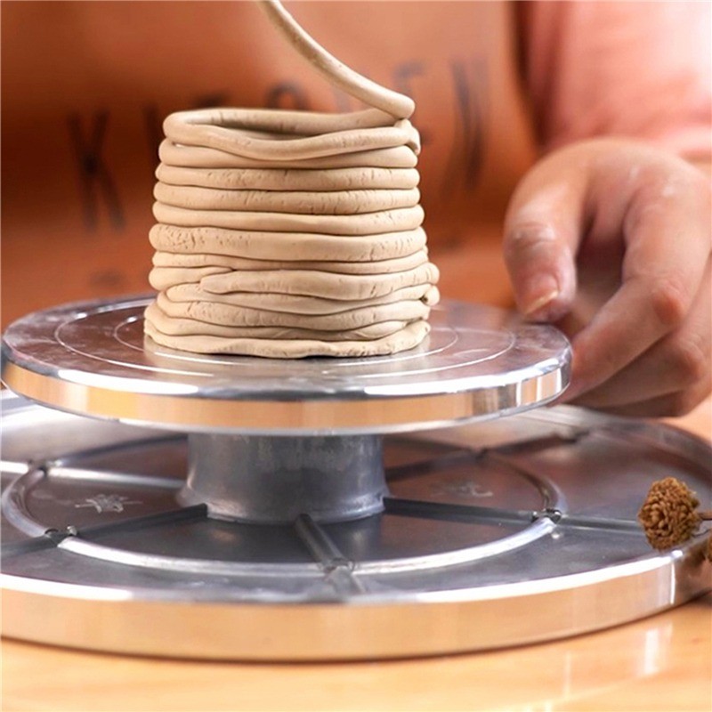 

Double Face Use Aluminum Turntable For Ceramic Clay Sculpture Platform Pottery Wheel Lazy Rotary Tools 15Cm-30Cm 2024 New
