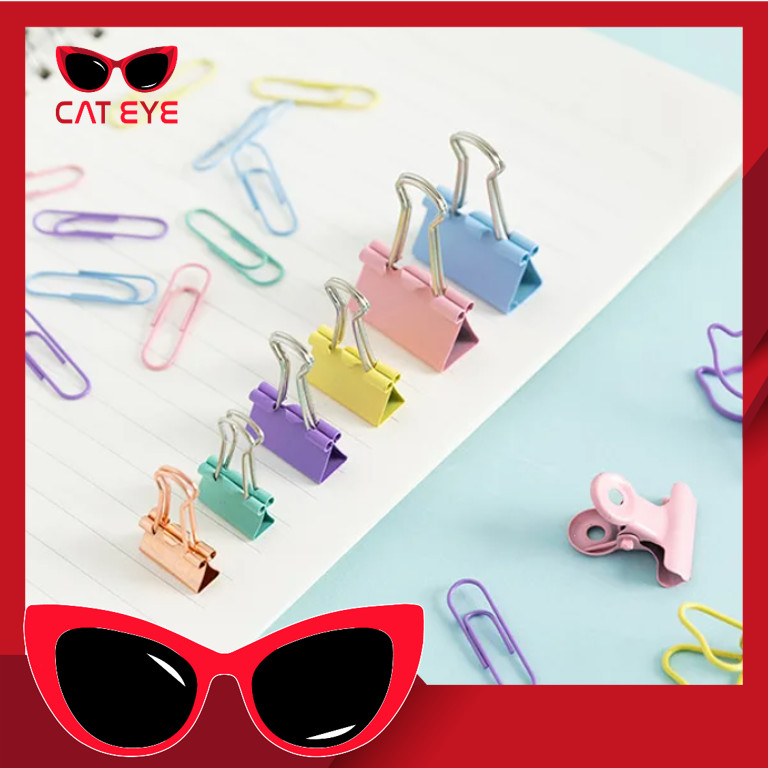 

PROMO - S6244 Klip Penjepit Kertas File / 20 PCS Paper Clip Warna Pastel / Stationery Set Penjepit Klip Blinder / Paper Clip Polos