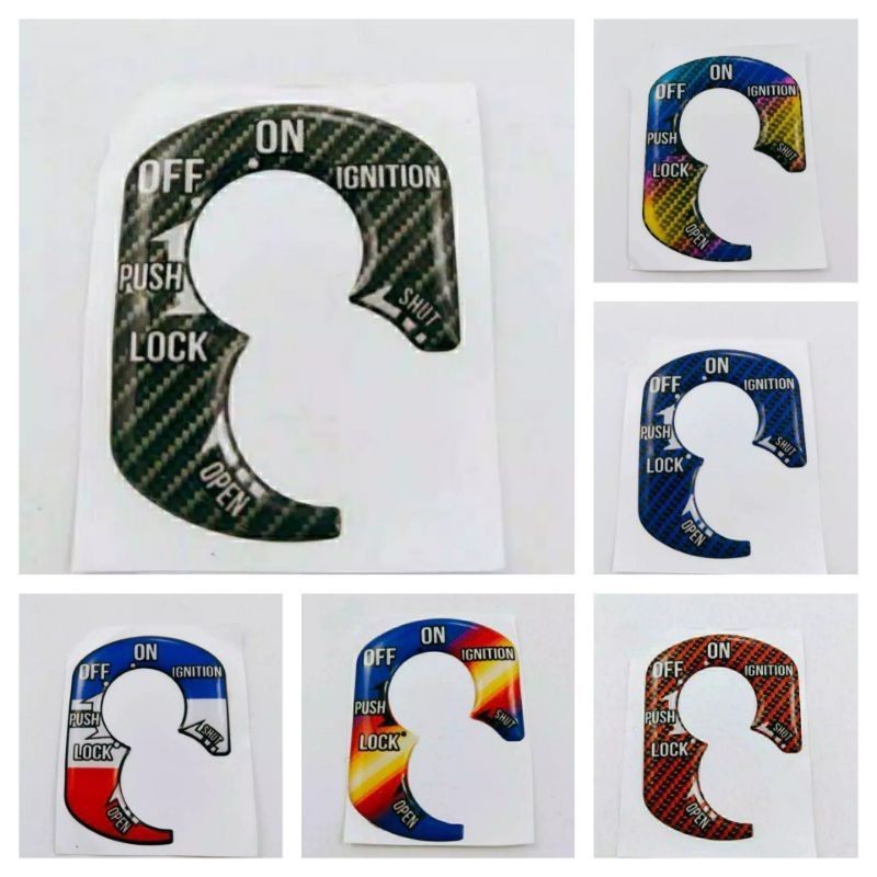 STICKER EMBLEM TIMBUL KUNCI KONTAK COVER KONTAK BEAT KARBU BEAT FI 2013 2014 2015 2016 2017 2018 201