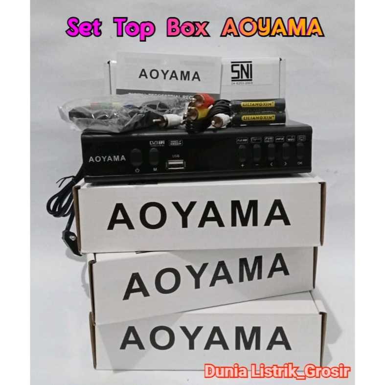STB AOYAMA Set Top Box TV Digital AOYAMA  DVBT-2 HD ( Free Kabel RCA ) (BODY BESI)