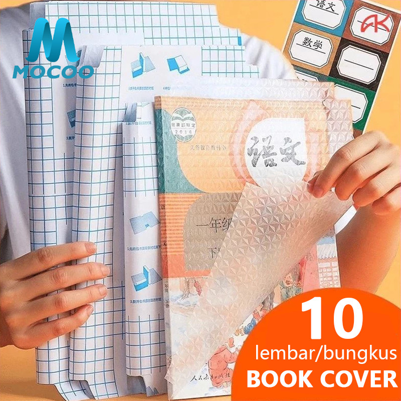 

Stiker Sampul Buku Isi 10 Lembar Transparant Polos Pelindung Cover Buku