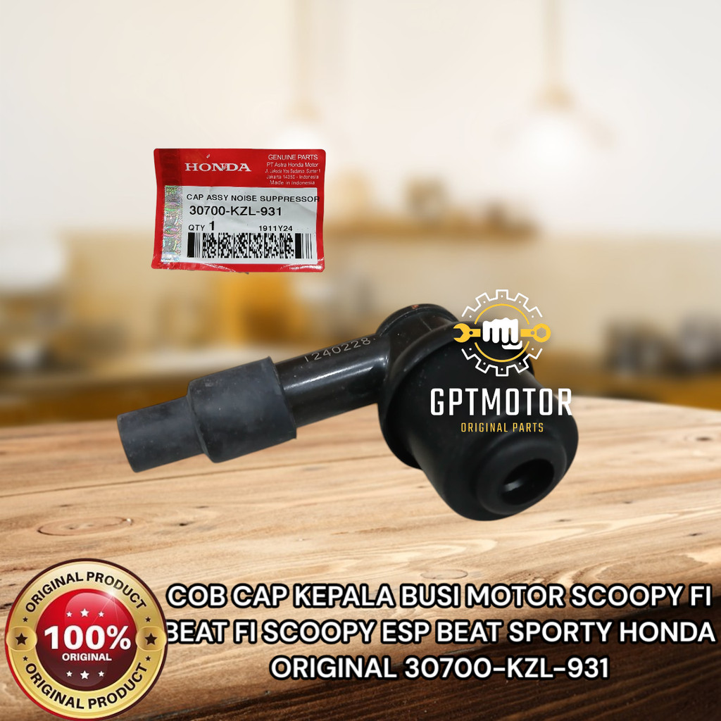 COB CAP KEPALA BUSI MOTOR SCOOPY FI BEAT FI SCOOPY ESP BEAT SPORTY HONDA ORIGINAL 30700-KZL-931