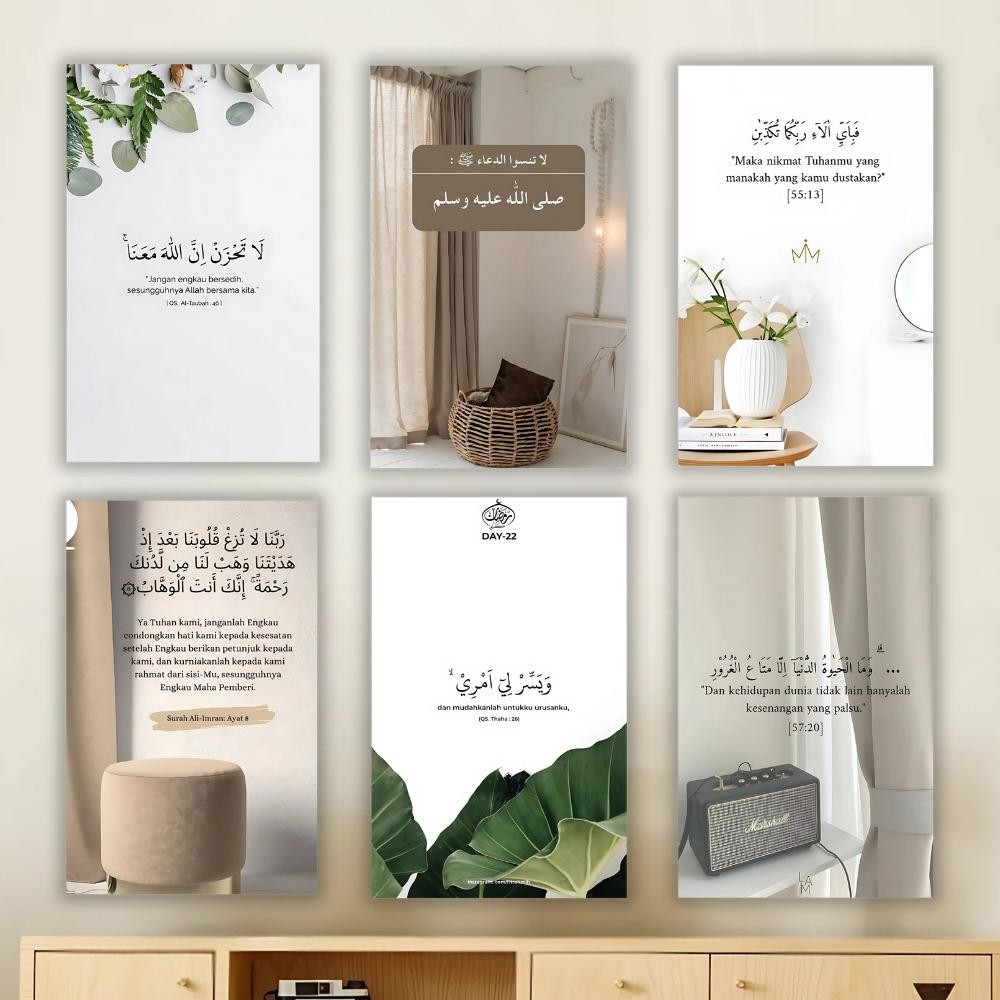 Hiasan Dinding Aesthetic Poster Islami Quotes Kayu