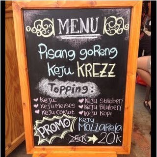 

Papan Tulis Kapur Menu Cafe - Bali Yellow