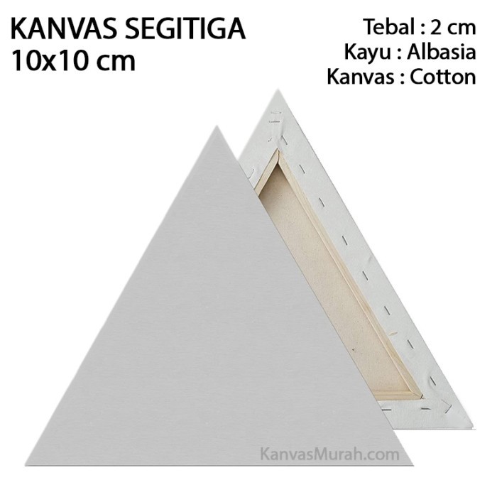 

Kanvas Segitiga 10x10 cm Canvas Lukis Triangle 10x10cm