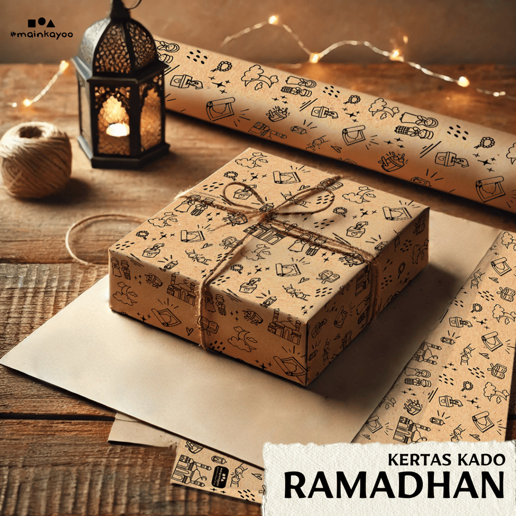 

Kertas Kado Ramadhan Lebaran Idul Fitri - Aesthetic Kraft Paper - Gift Wrap Aesthetic A2 42x59cm