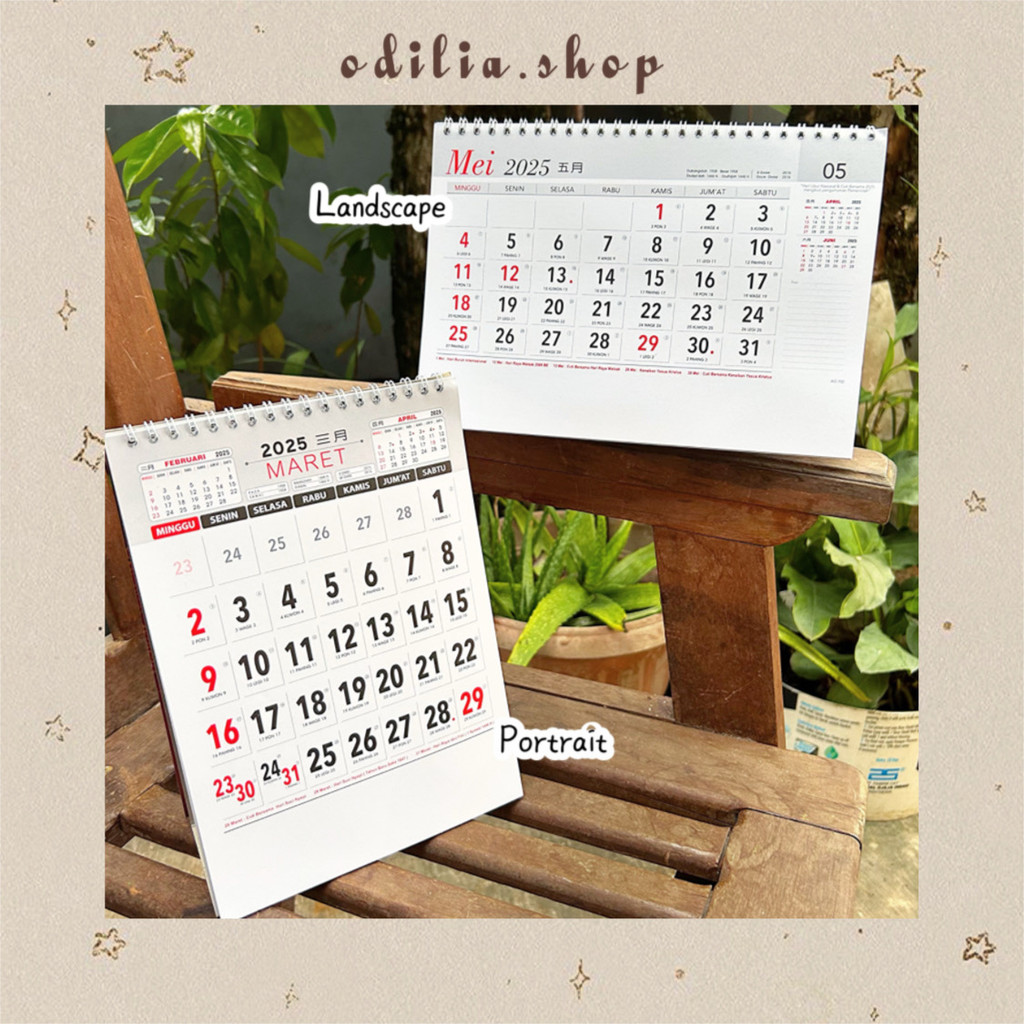 

PART 3 Kalender Meja Besar 2025 Karakter Kerja Portrait Landscape Calender New Year Stationery Korea Sekolah Kantor Office Desk Decoration Hiasan Meja Kerja Pria Wanita Atk Bjb Banjar Banjarbaru Odilia.Shop