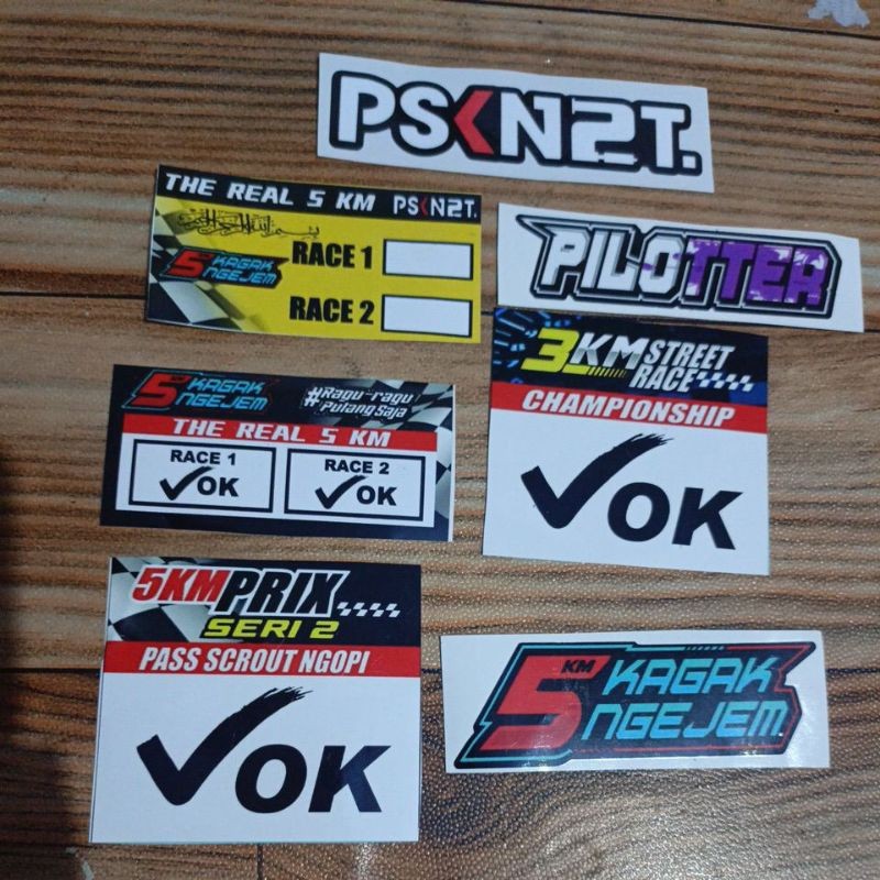 STIKER THE REAL 5KM KAGAK NGEJEM PILOTTER PSKN2T 3KM