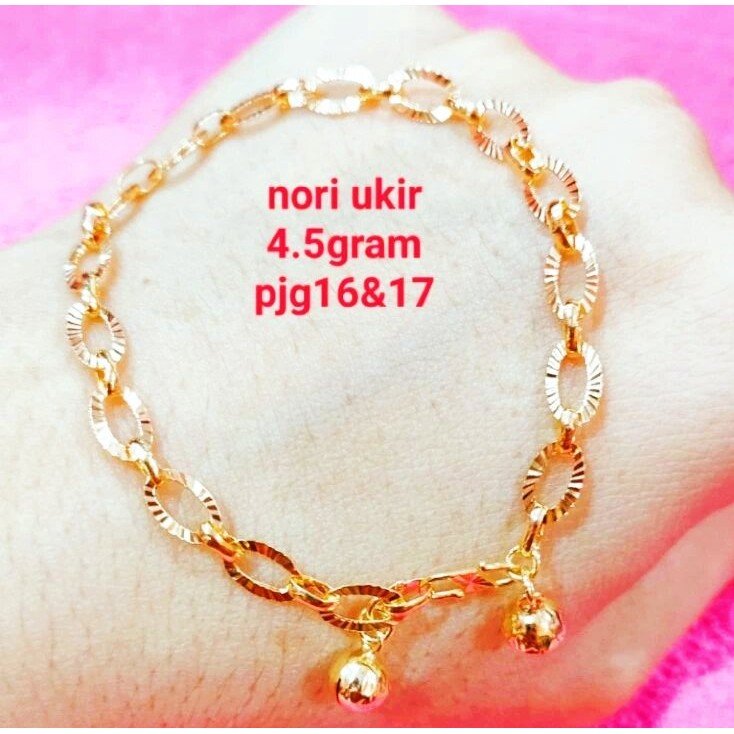 Gelang Tangan Emas Asli Kadar 700 Berat 5gram ada surat