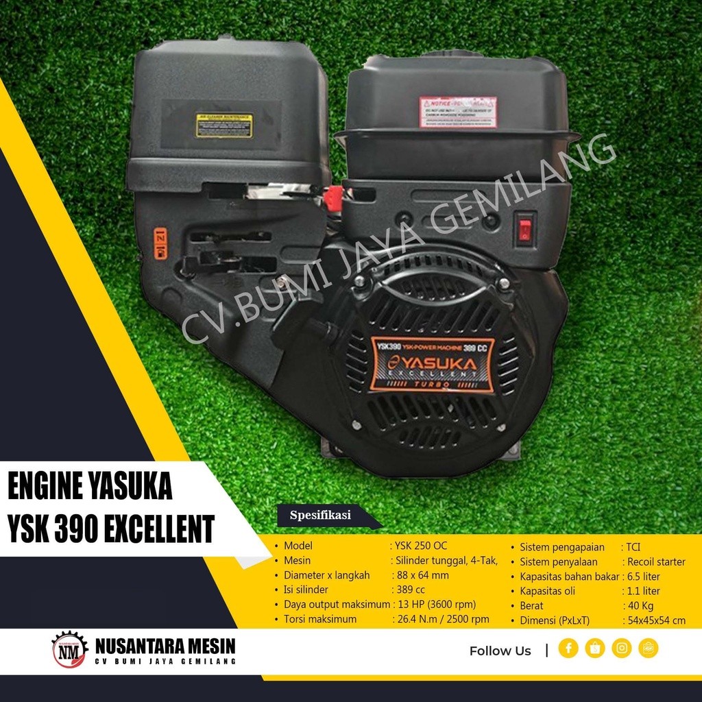 MESIN PENGGERAK SERBAGUNA / ENGINE YASUKA YSK 390 EXCELLENT