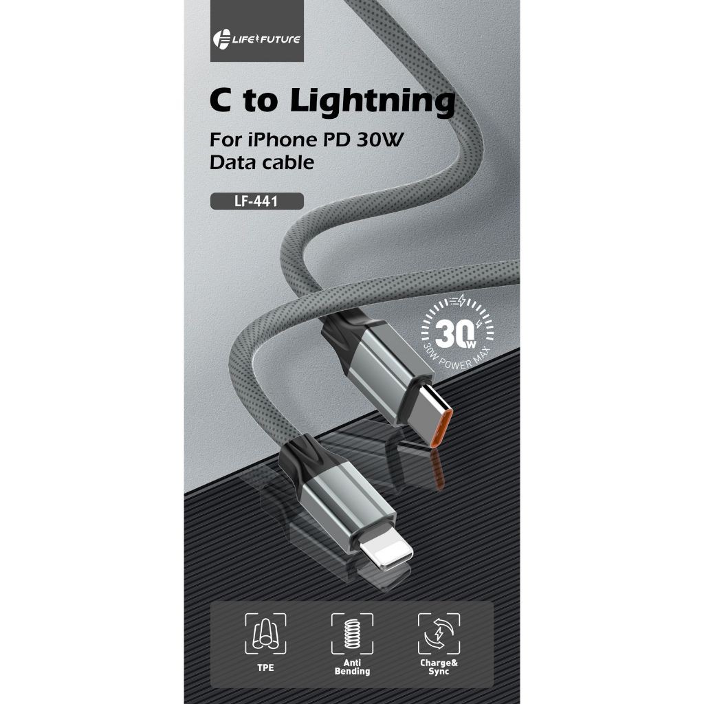 USB CABLE 441CL (TYPE C TO LIGHTNING) LIFE FUTURE