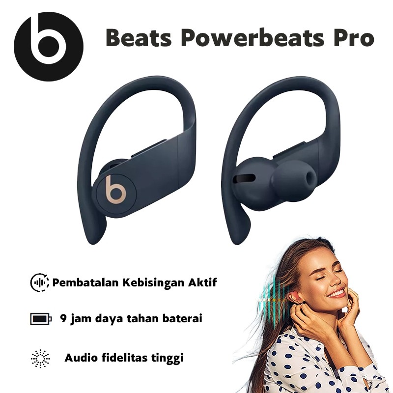 Beats Powerbeats Pro Earphone Nirkabel - Chip Apple H1 Headphone Bluetooth Kelas 1 Waktu Mendengarka