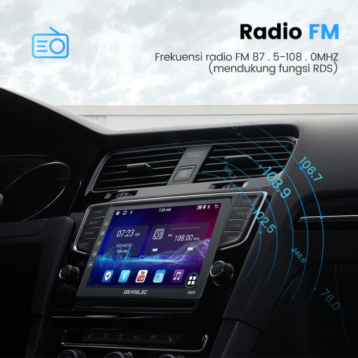 GEARELEC Head unit 9 inch Headunit Android 12 Universal Skeleton - 9 inch, 2+32G