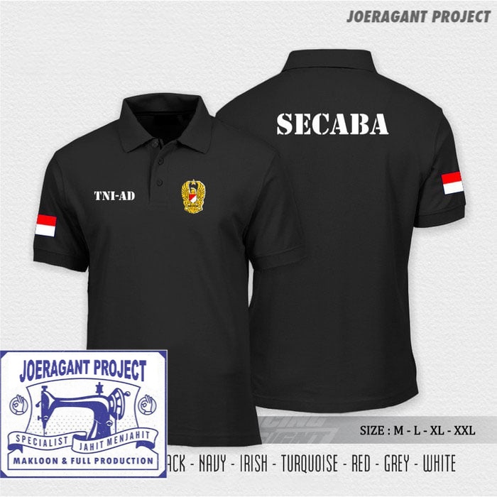 kaos kerah shirt secaba tni ad / baju kerah secaba tni indonesia -Vimelnesha