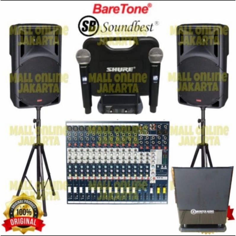 Paket Sound System Baretone 15inch 15rae  subwoofer  15inch 12channel