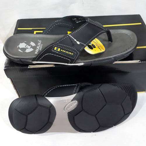 Sendal / Sandal Jepit Kulit Pria / Laki Lelaki PAKALOLO N2351 Black / Sandal Casual Pakalolo / Sanda