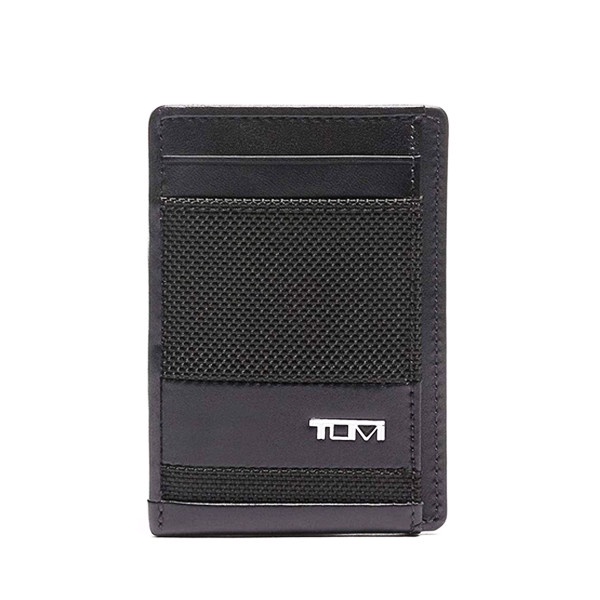 

T U M I Alpha Money Clip Card Case - Black