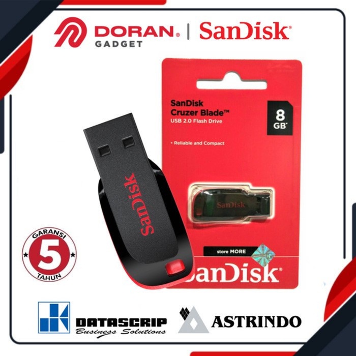 FLASHDISK SANDISK CRUZER BLADE CZ50 8 GB Flasdisk sandisk 8GB