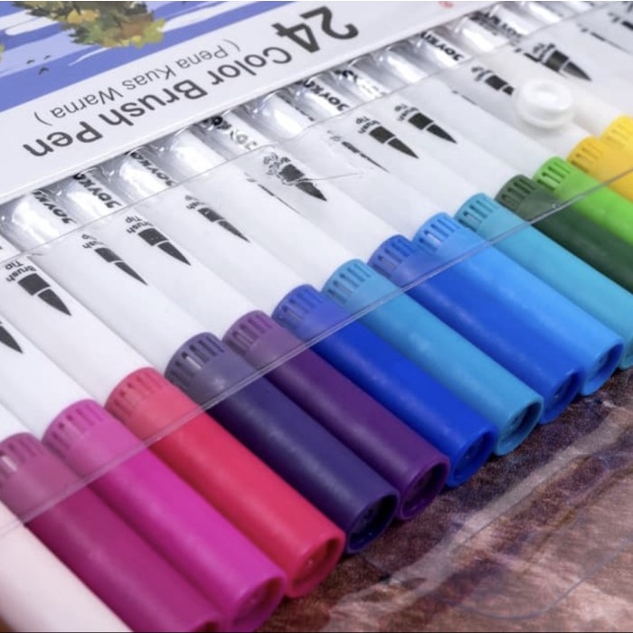 

[KL-0264) Pen Pena Kuas Warna Color Brush Dual Tip 24 Warna