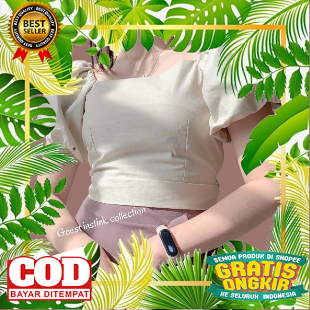 PAKAIAN BLAZER MODEL TERKINI MURAH /Baju Atasan Wanita ZEILA Blouse Crop Top Korea Style Baju Size J