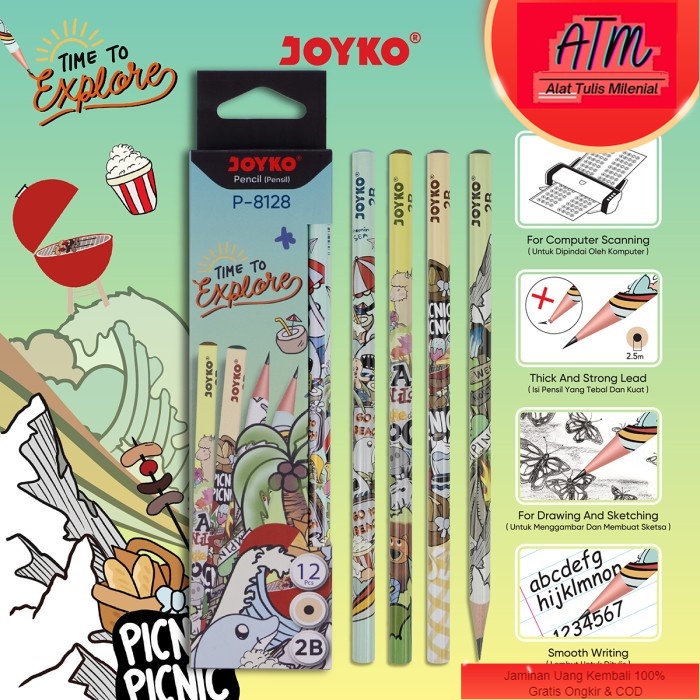 

Pensil Pencil Joyko P-8128 2B 1 Box 12 Pcs