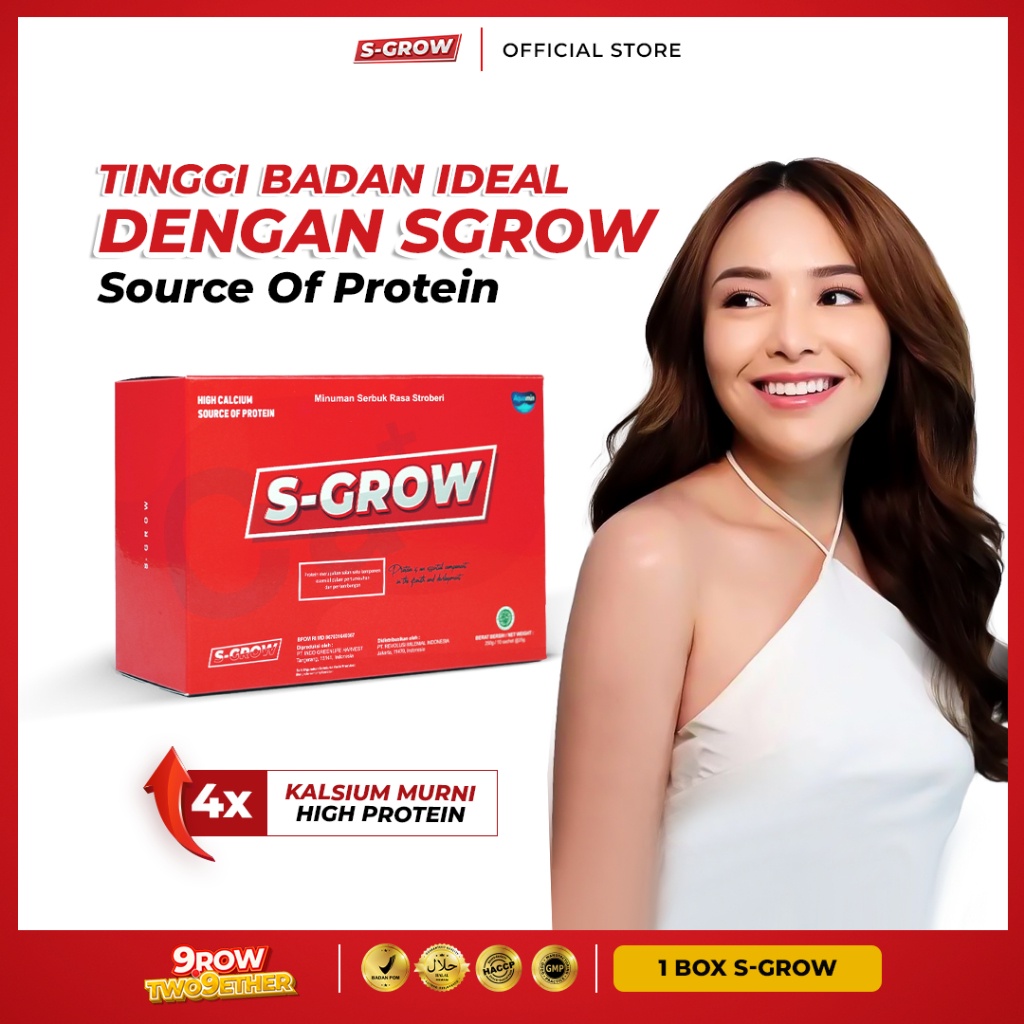 

SGROW Peninggi Badan Terbaik -1 BOX ( 10 Sachet) - HERBATOS