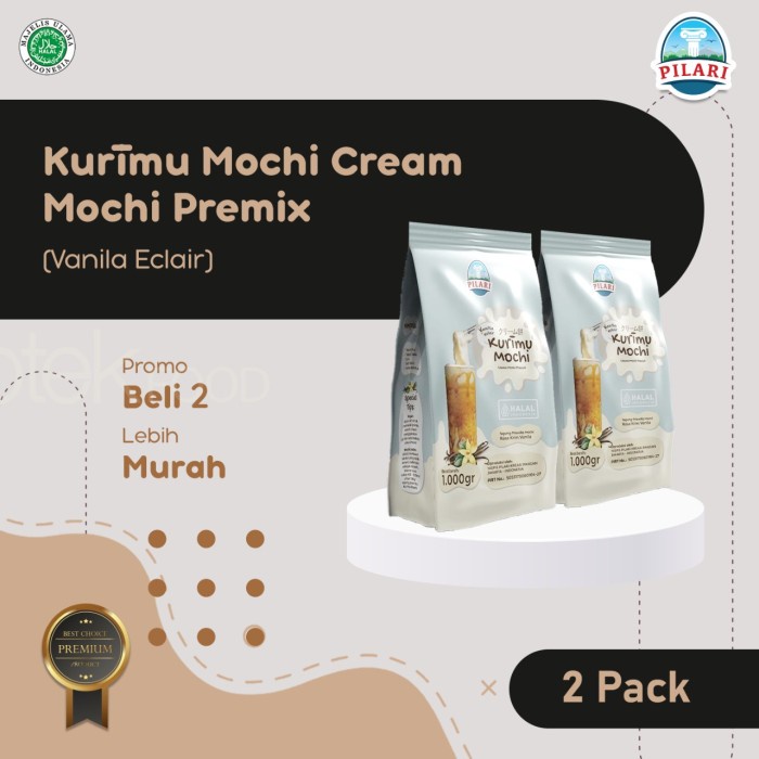 

Promo Termurah [ Best Seller ] PROMO BELI 2 LEBIH HEMAT! KURIMU MOCHI RASA VANILLA ECLAIR