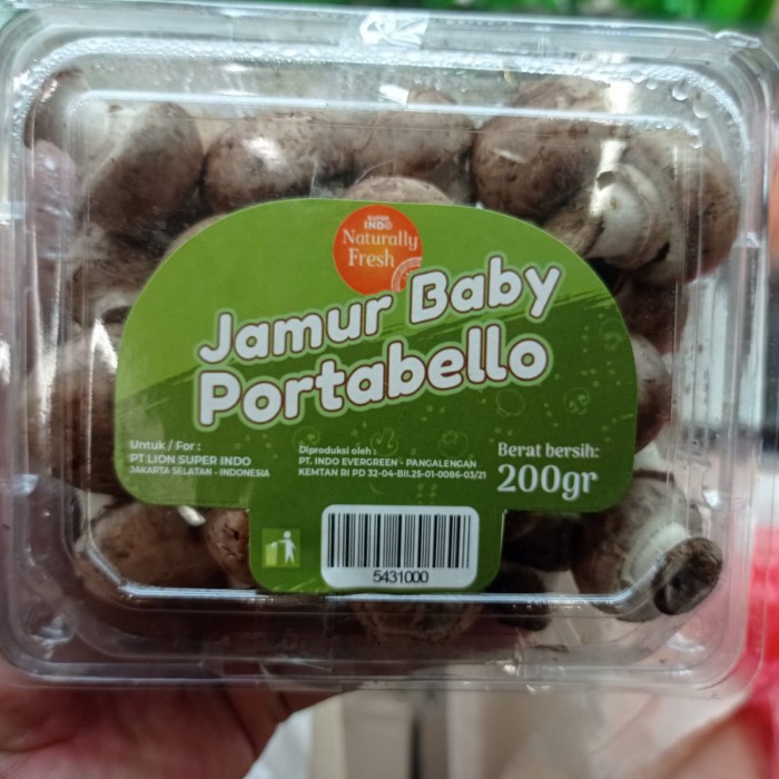 

Jamur baby portabello | jamur portabella fresh 200 grm