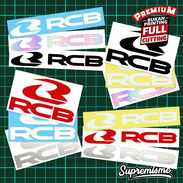 Stiker RCB / Sticker Racing RCB / Stiker Viral RCB / Sticker Motor Racing Boy RCB Glossy Waterproof 