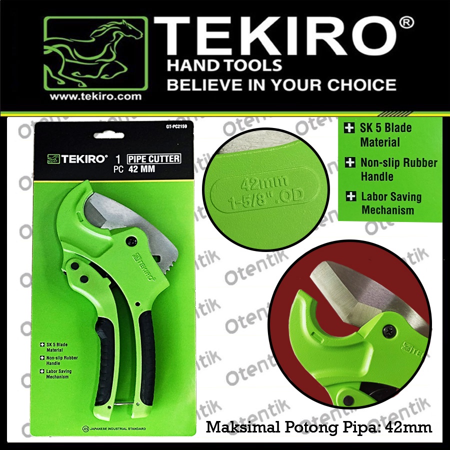 

Ag TEKIRO GUNTING PIPA PVC 42MM - ALAT POTONG PIPA 42 MM - PIPE CUTTER