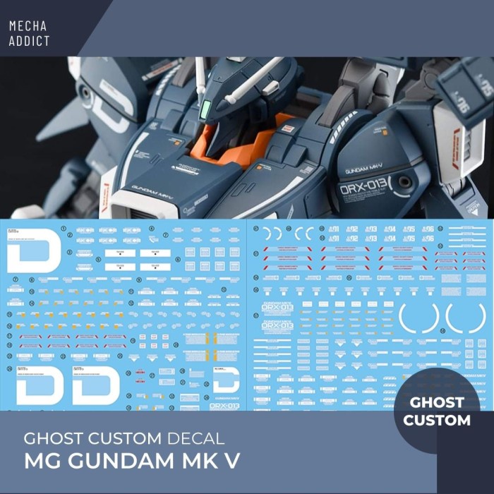 Water Slide Decal MG GUNDAM MK V by Ghost Decal - Fluorescent