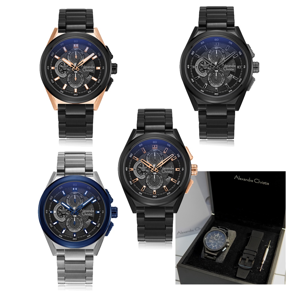 Alexandre Christie Ac 6654 / ac6654 Jam Tangan Pria Bonus Tali,Obeng Original Garansi Resmi