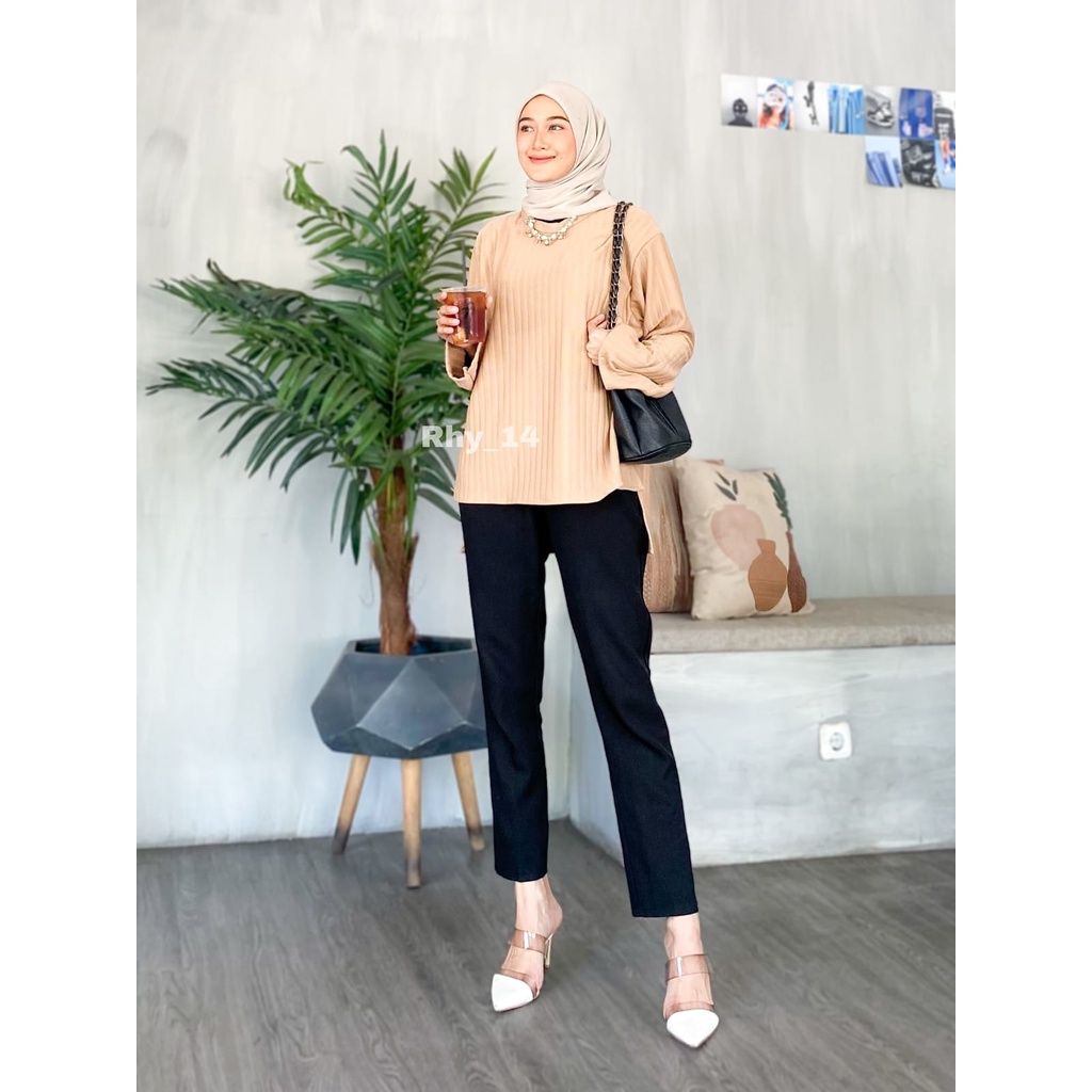 Oversize Knit Hornet / Atasan Tunik Knit Hornet Ld 120 / Tunik Muslimah
