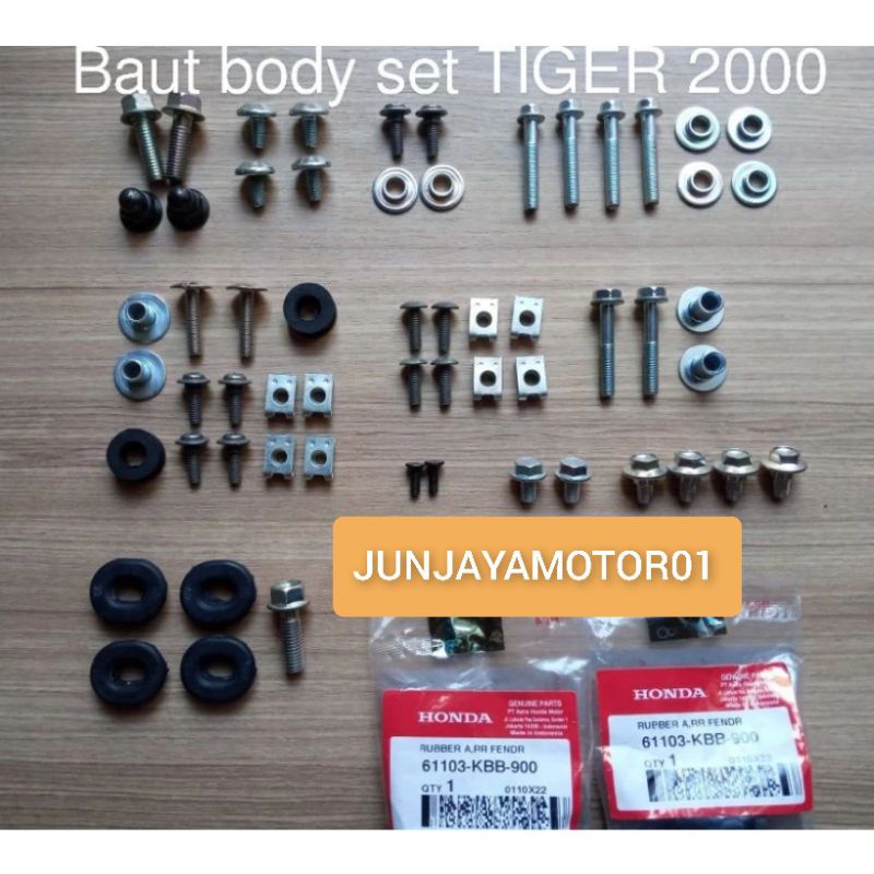 Baut Lengkap Full Set Body Honda Tiger Lama 2000 / Baut Bodi Tiger Lawa Old