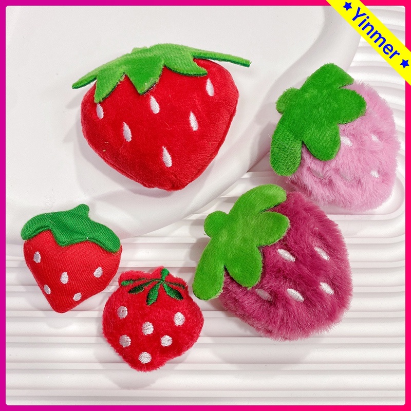 COD✨Strawberry bear bros mlooch strawberry strawberry diy hair accessories liontin-Yinmer