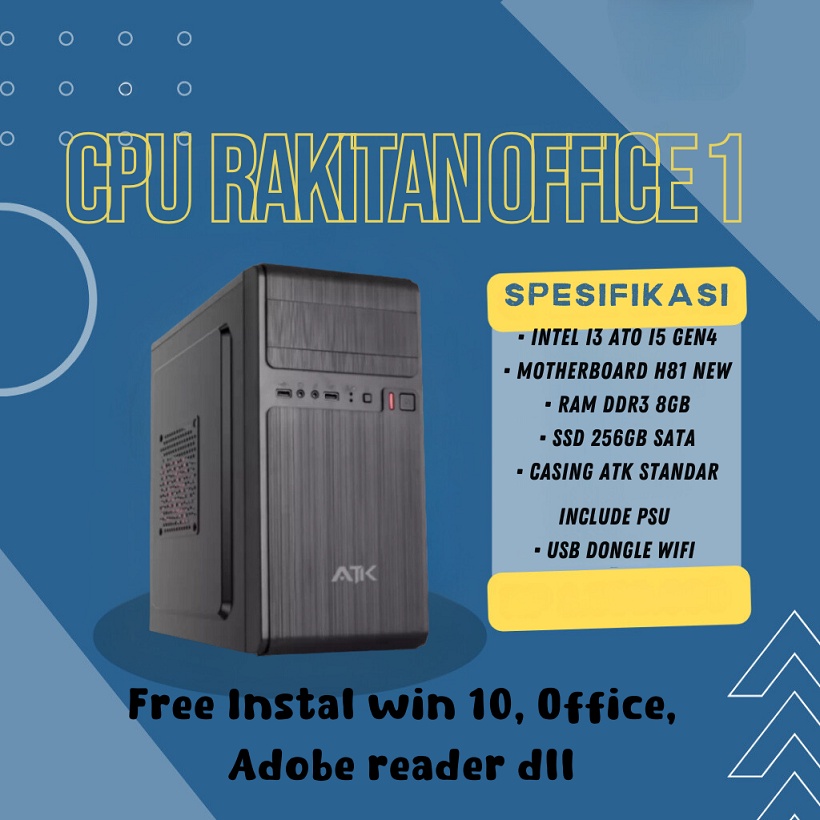 Paket PC Komputer CPU Rakitan Intel Core I3 / I5 Gen 4 Baru siap pakai