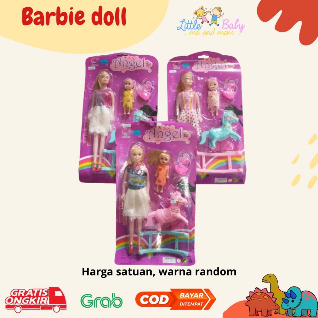 Mainan Boneka Barbie dan Kuda Ayun
