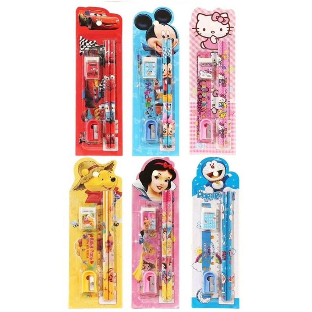 

Stationery Mini Set Alat Tulis Sekolah Karakter 5in1 / Alat Set Tulis 5 in 1 / Set Alat Tulis Sekolah Anak