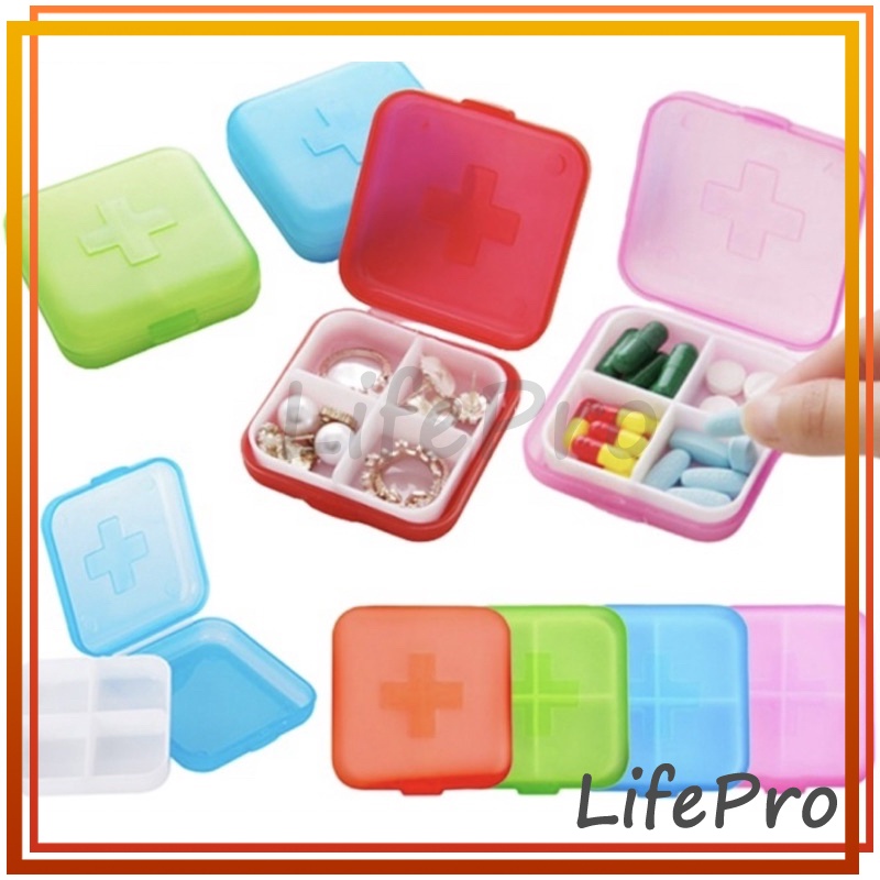 Kotak Penyimpanan Pil Obat-Obatan / Kotak Obat Mini Harian Serbaguna Mini Box Medicine Souvenir Pern