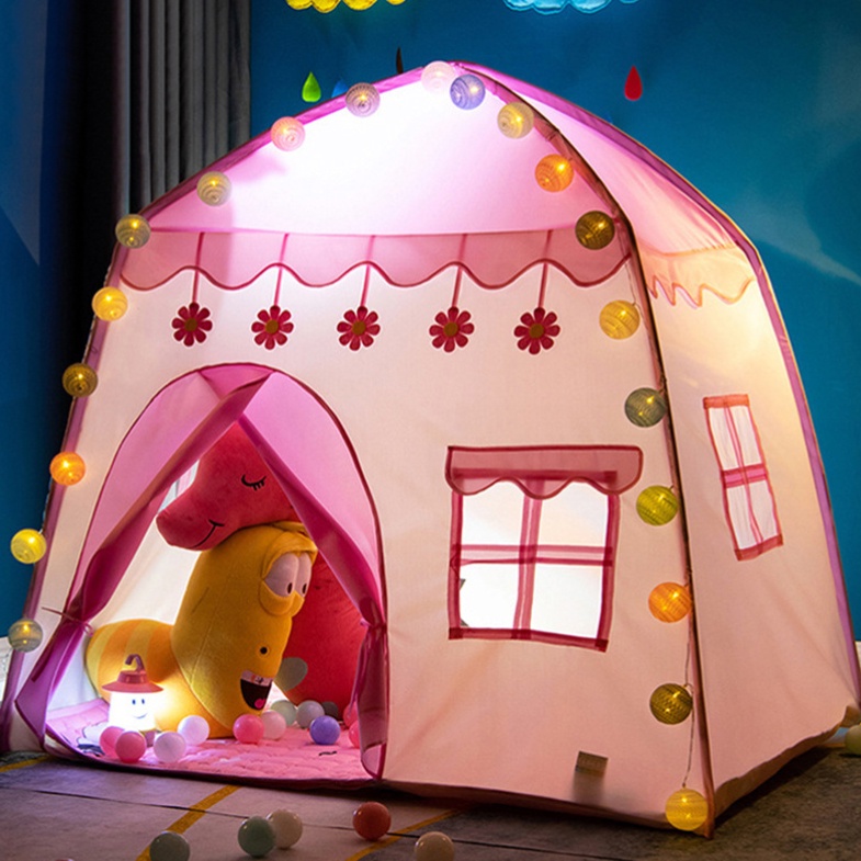 COD - 6013 Tenda Bermain Anak / Tenda Anak Model Rumah Jendela / Tenda Anak Jumbo / Tenda Konsep Princess Castle / Tenda Anak