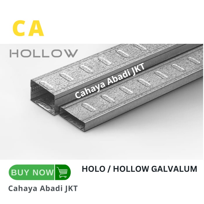 HOLO / HOLLOW GALVALUM 4X4CM T0,35MM